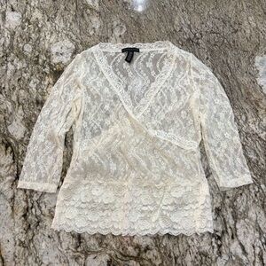Y2K Lace Wrap top